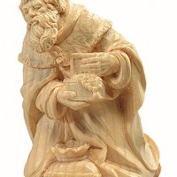 Re Magio scolpito in legno di cirmolo